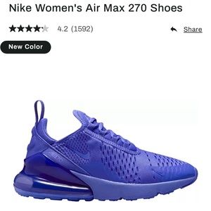 Nike Women’s Airmax 270 shoes Cobalt Blue